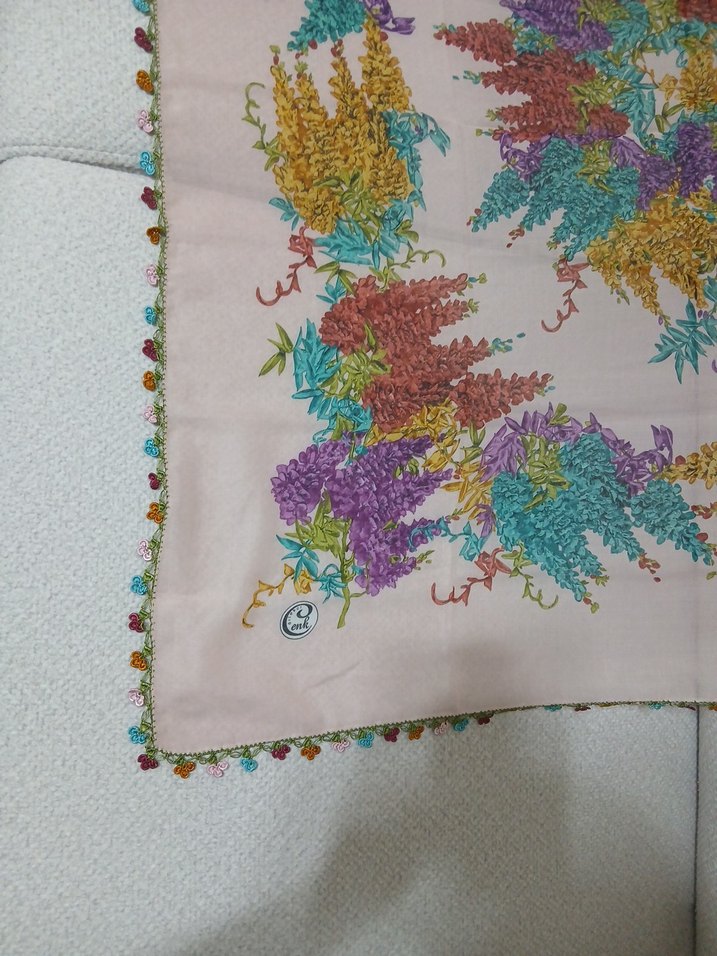 Dantel Detaylı Bohem Çok Renkli Kadın yazması - Görsel 3