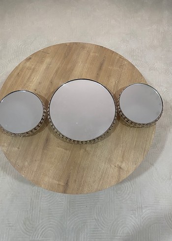 Bej Kenarlı Yuvarlak Dekoratif Aynalar - Görsel 2