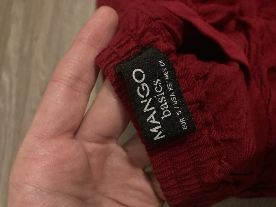 Bordo Keten Kadın Pantolon - Görsel 2