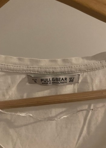 Beyaz V Yaka Keten Kadın Tişört - Görsel 2