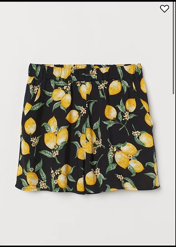 Sarı Limon Baskılı Mini  Şort - Görsel 3