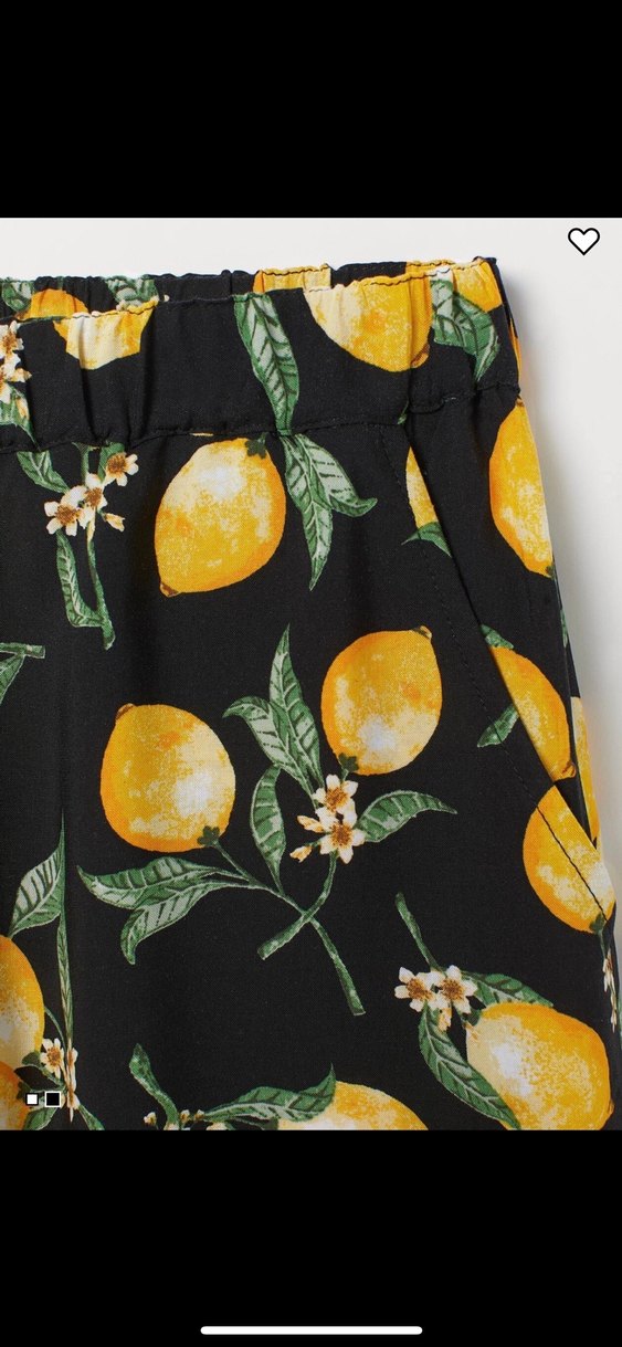 Sarı Limon Baskılı Mini  Şort - Görsel 2