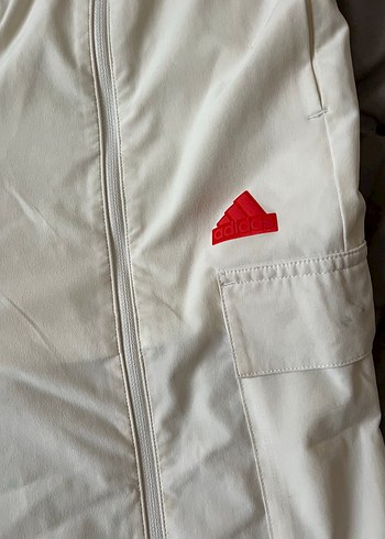 Kırmızı Şeritli Beyaz unisex Outdoor Eşofman - Görsel 2