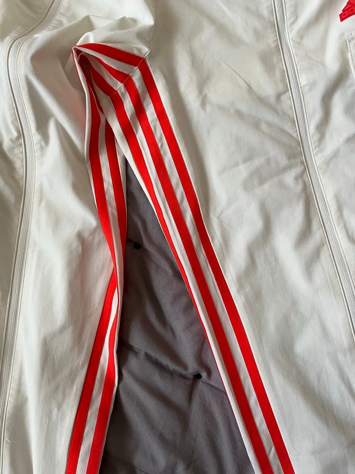 Kırmızı Şeritli Beyaz unisex Outdoor Eşofman - Görsel 3