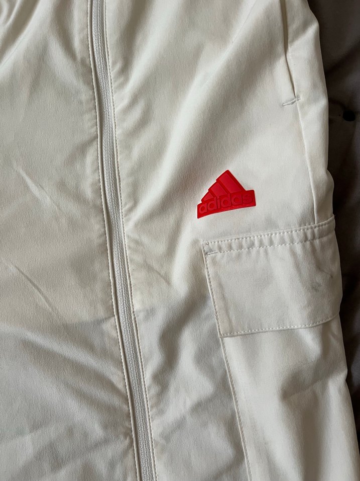 Kırmızı Şeritli Beyaz unisex Outdoor Eşofman - Görsel 2