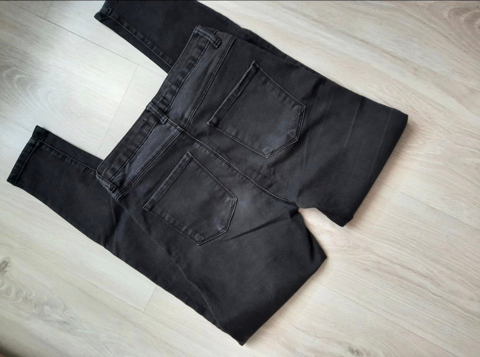 Siyah Midi Kadın Denim Pantolon - Görsel 3