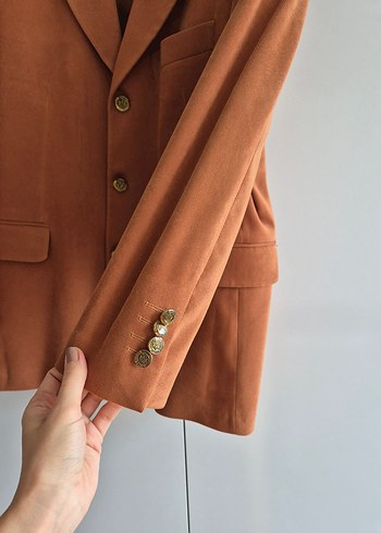 Kahverengi Düğmeli Erkek Ceket - Görsel 2