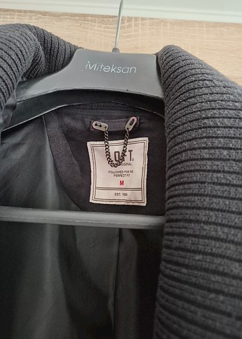 Siyah Süet Erkek Ceket Notch Yaka - Görsel 2