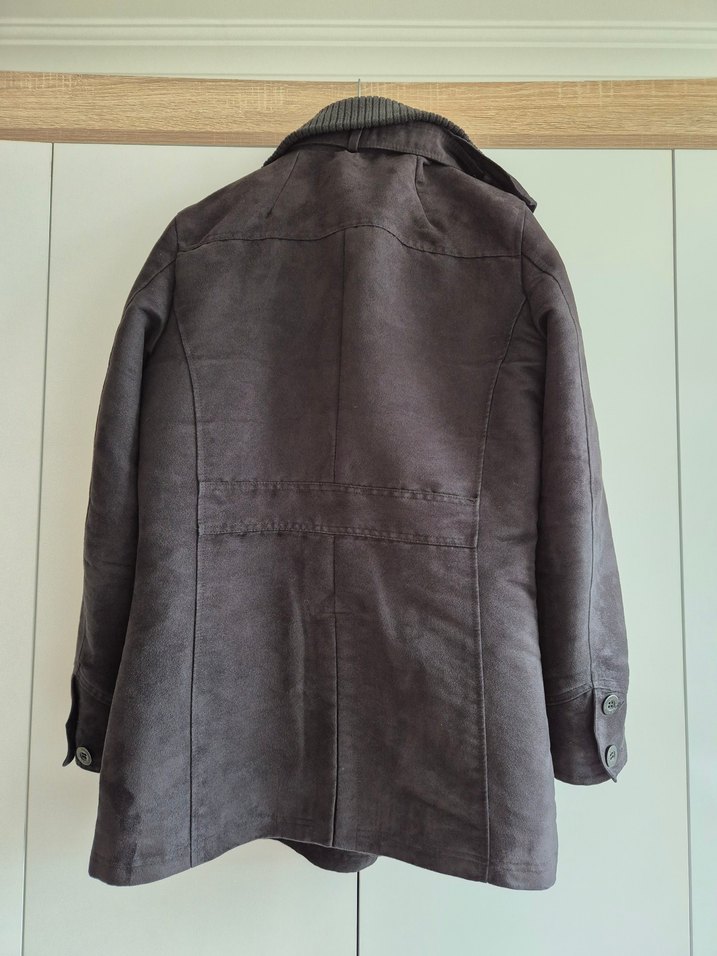 Siyah Süet Erkek Ceket Notch Yaka - Görsel 3