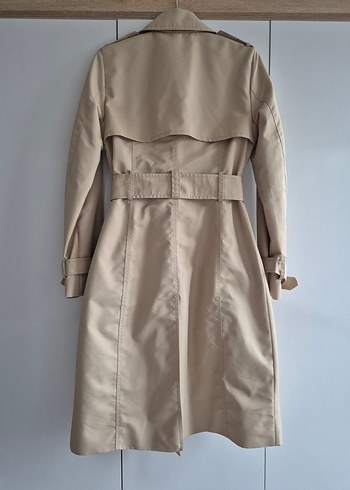Bej Kemerli Midi Kadın Trençkot - Görsel 4