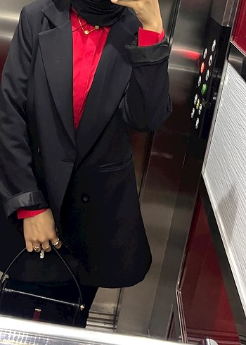 38 Beden Siyah Kadın Blazer