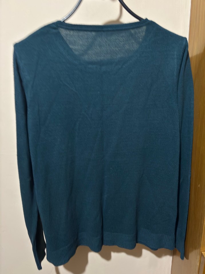 Kadın Mavi Keten Salaş Kazak - Görsel 2