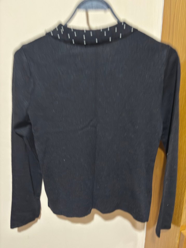 Siyah İnce Triko Kadın Kazak - Görsel 2