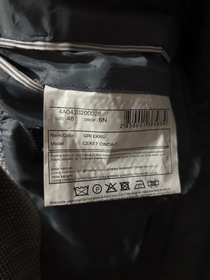 Altınyıldız Gri Erkek Ofis Takım Ceketi - Görsel 3