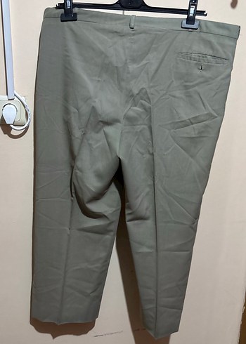 Gri Keten Kemerli Erkek Pantolon 48 - Görsel 2