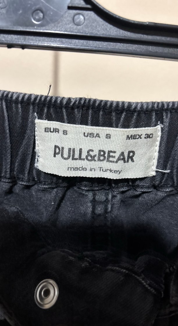 Siyah Bel Detaylı Bol Kesim Erkek Kot Pantolon - Görsel 2