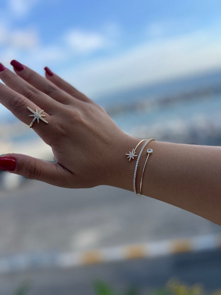 Gold Lodestar Bilezik/Yüzük Set - Görsel 2