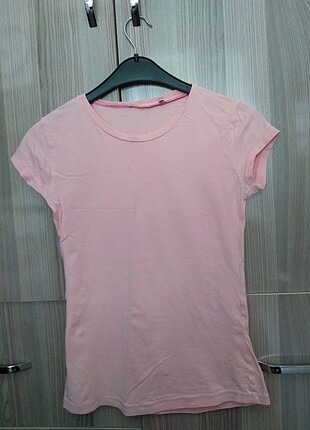 Toz pembe t-shirt 