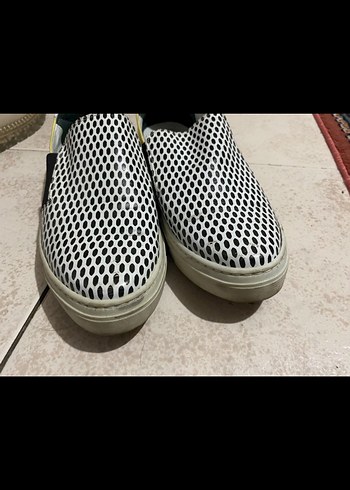 Kadın Yılan Desenli Beyaz Espadril - Görsel 2