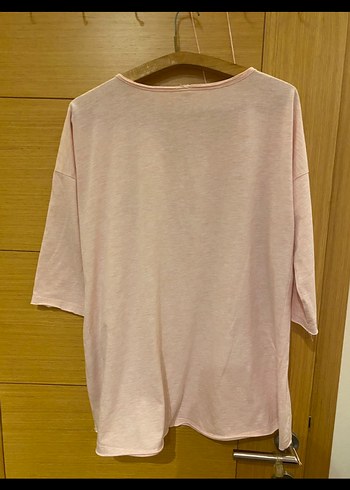 Pembe Hamile Tişörtü Uzun Kollu Rahat Kesim - Görsel 2