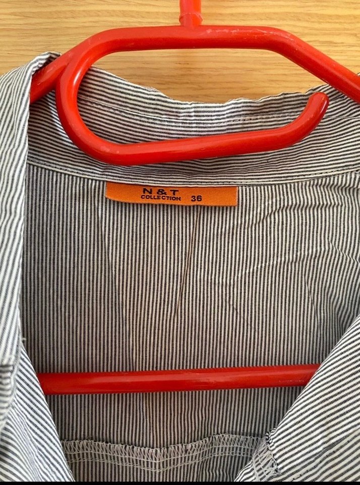 Gri Keten Düğmeli Kadın Gömlek - Görsel 4