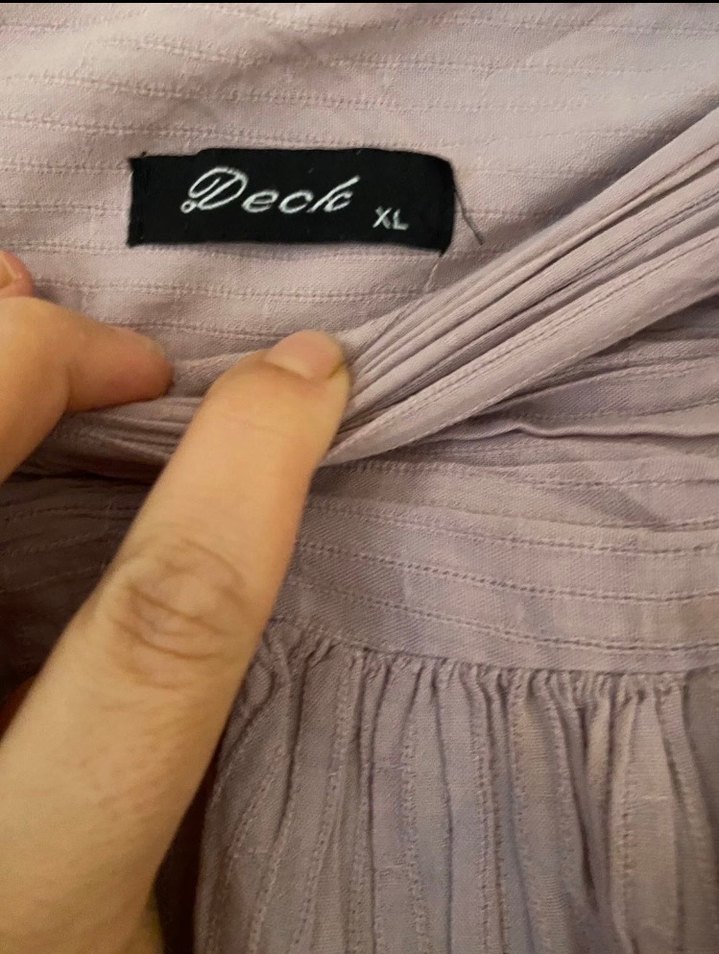 Bej Midi Keten Pilili Bohem Etek - Görsel 3