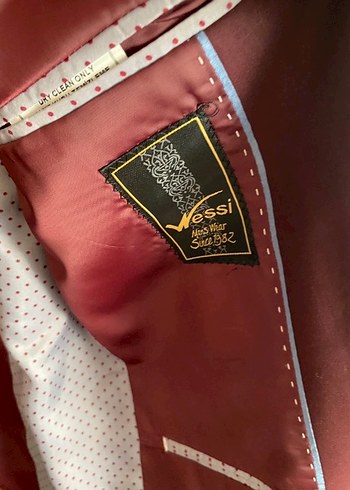 Bordo Düğmeli Erkek Ceket - Görsel 4