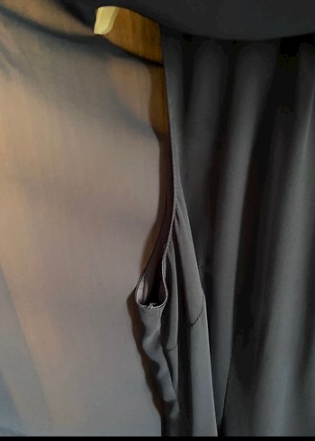 Drapeli Lacivert Uzun Kadın Abiye Elbise - Görsel 3