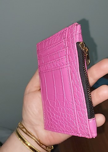 Mor Parlak Deri Fermuarlı Kadın Cüzdanı Kartlık - Görsel 4