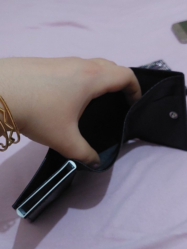 Siyah Baskılı Mekanizmalı Erkek Cüzdan / Kartlık - Görsel 5