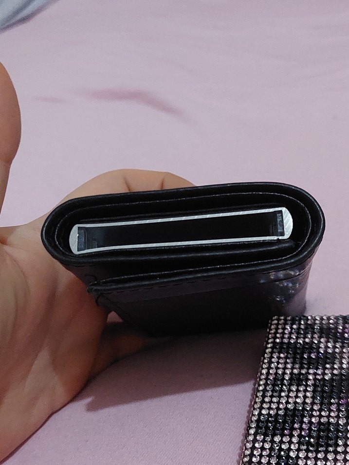 Siyah Baskılı Mekanizmalı Erkek Cüzdan / Kartlık - Görsel 3