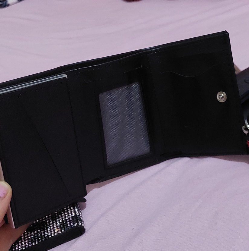 Siyah Baskılı Mekanizmalı Erkek Cüzdan / Kartlık - Görsel 4