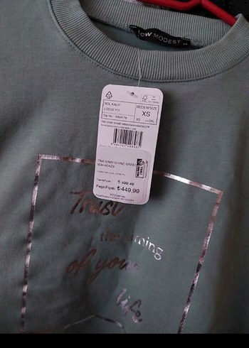 Kadın Mint Yeşili Sweatshirt Salaş - Görsel 4