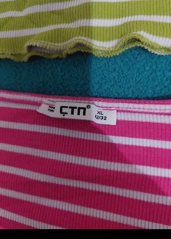 Çizgili Uzun Kollu Fitilli Crop Kazak - Görsel 8