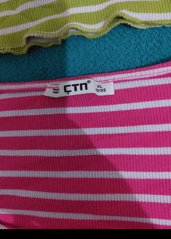 Çizgili Uzun Kollu Fitilli Crop Kazak - Görsel 6