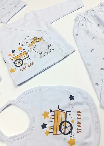 Beyaz Gri Desenli Çocuk Battaniyesi - Görsel 3