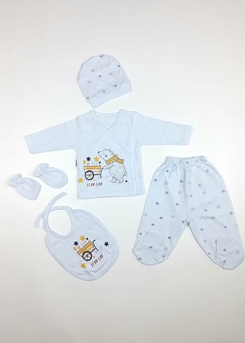 Beyaz Gri Desenli Çocuk Battaniyesi - Görsel 2