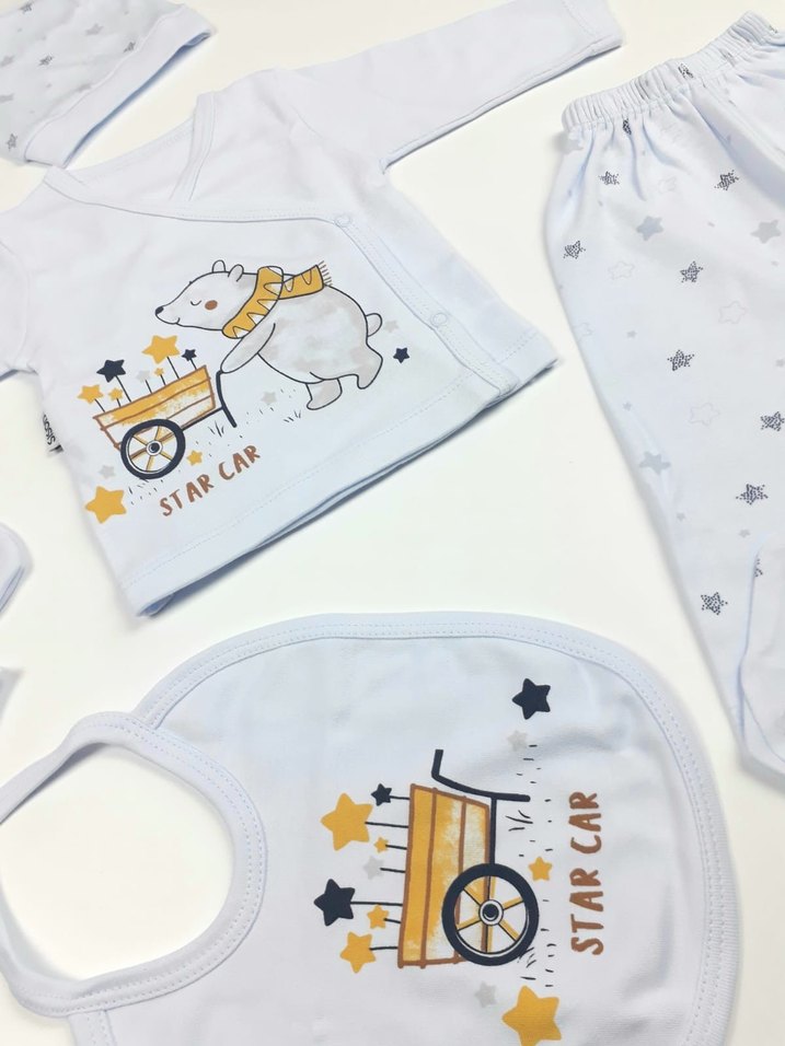 Beyaz Gri Desenli Çocuk Battaniyesi - Görsel 3