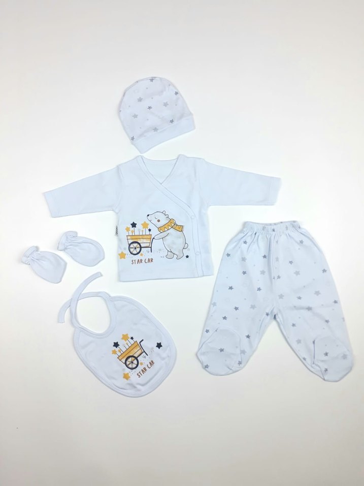 Beyaz Gri Desenli Çocuk Battaniyesi - Görsel 2