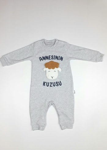 Gri Desenli Örme Çocuk Uyku Tulumu - Görsel 2