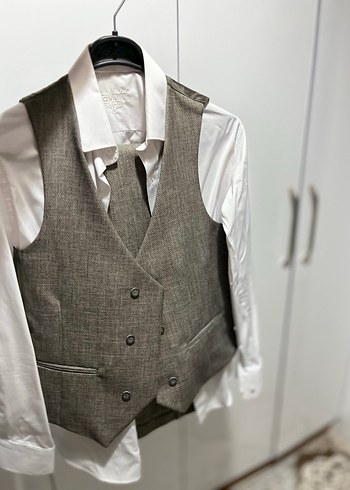 Gri Modern Klasik Erkek Takım Elbise - Görsel 2