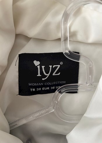 Düğmeli Siyah Beyaz Kadın Kışlık mont - Görsel 4