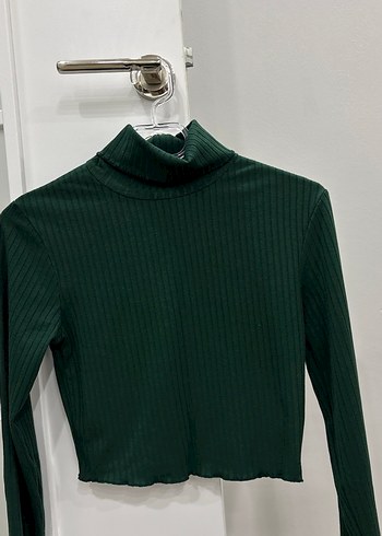 Yeşil Balıkçı Yaka Kadın Triko - Görsel 2