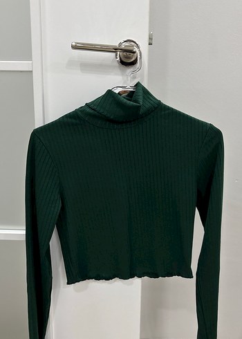 Yeşil Balıkçı Yaka Kadın Triko - Görsel 3