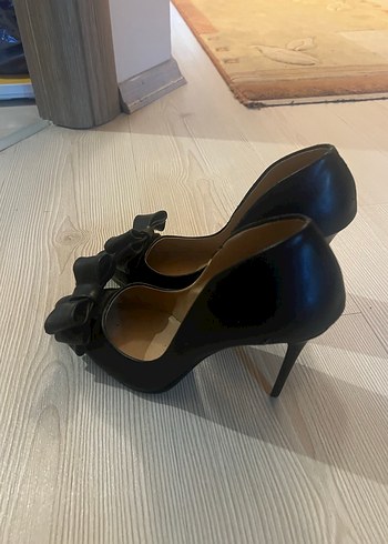 Siyah Fiyonklu Modern Klasik Stiletto - Görsel 4