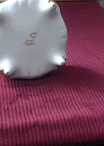 Bordo Renk At Arabası Desenli Porselen Kutusu - Görsel 4