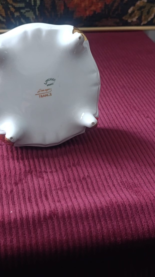 Bordo Renk At Arabası Desenli Porselen Kutusu - Görsel 4