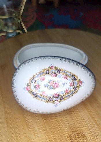 Parlak Mavi Desenli Pudra Kutusu - Görsel 2