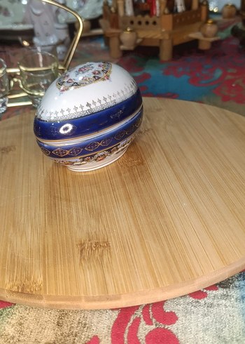 Parlak Mavi Desenli Pudra Kutusu - Görsel 3