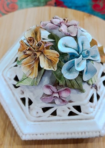 Dantel Detaylı Pastel Renkli Çiçekli - Görsel 2